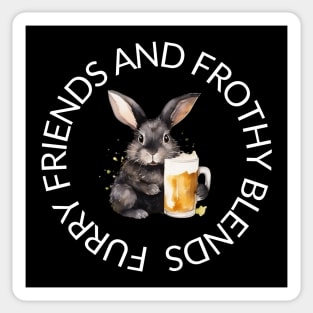 "Furry Friends and Frothy Blends" alco rabbit Sticker